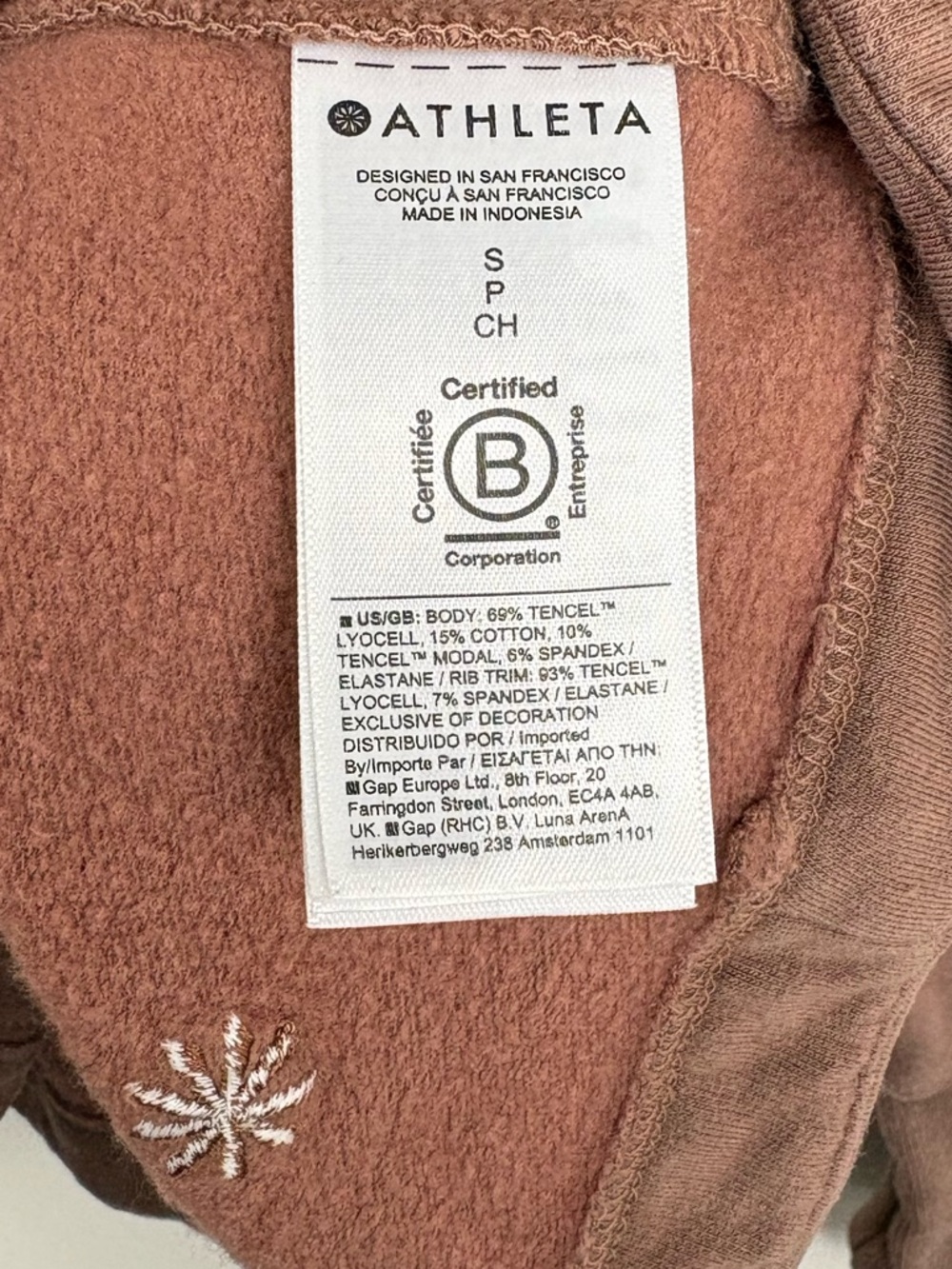 Athleta Clarity V-Neck Sweatshirt in Brown Size Small cozy loungewear - Picture 5 of 11
